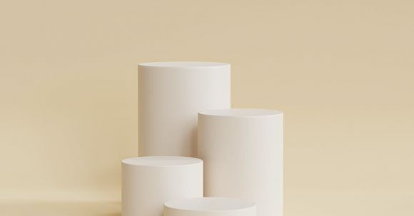 Minimalist Design - White Paper Rolls on White Table