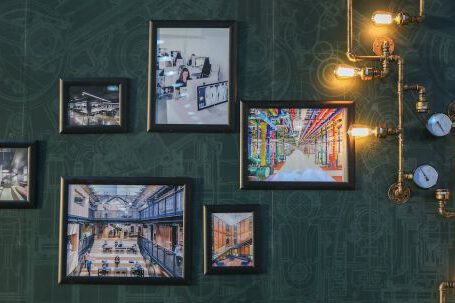Wall Art - Assorted Paintings on Green Wall