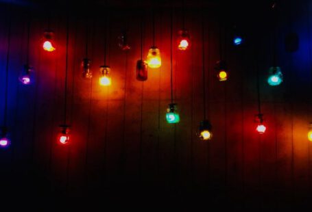 Lighting - a group of lights that are on a wall
