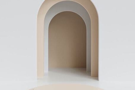 Minimalist Design - White and Brown Round Frame