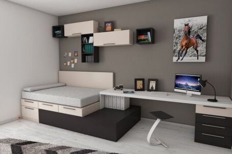 Smart Home - White and Black Desk Beside Bed and Window