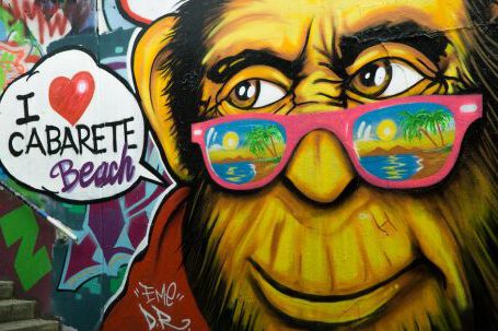 Wall Art - Gorilla Wearing Pink Sunglasses Graffiti