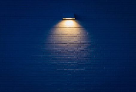 Lighting - wall lamp turned on on wall