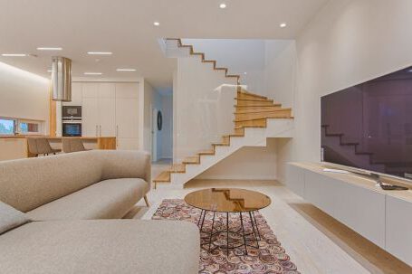 Smart Home - Turned-on Gray Flat Screen Smart Tv