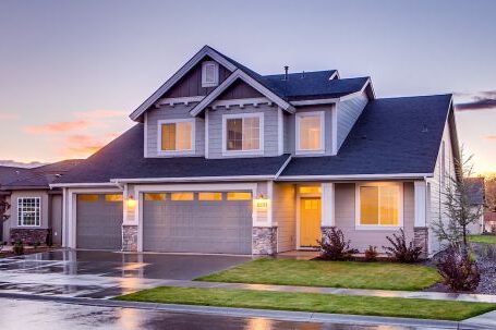 Smart Home - Blue and Gray Concrete House With Attic during Twilight