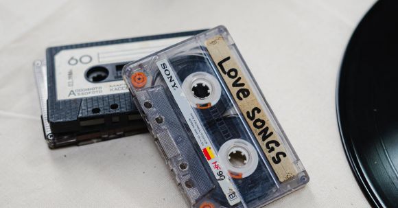 Storage Solutions - White and Blue Cassette Tape