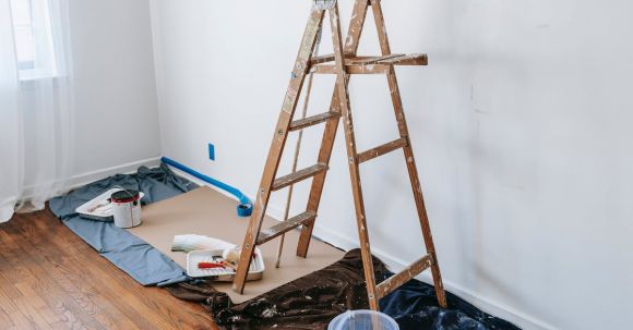 Room Makeovers - A Wooden Stepladder Inside A Room