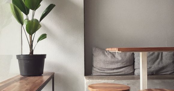 Minimalist Design - Wooden Bench And Stools In A Cozy Room